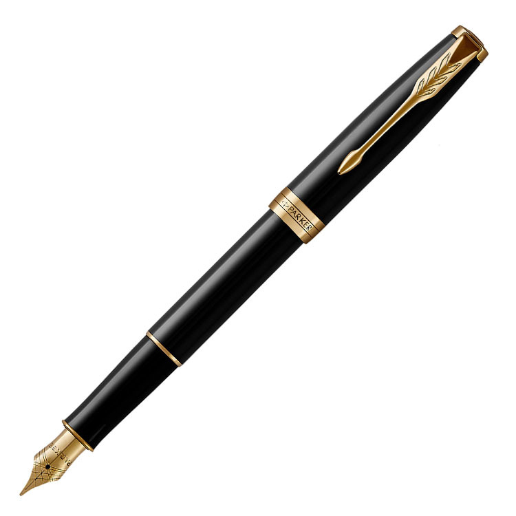 F539 (1931494) Перьевая ручка Parker Sonnet Core LaqBlack GT F нерж/позол.