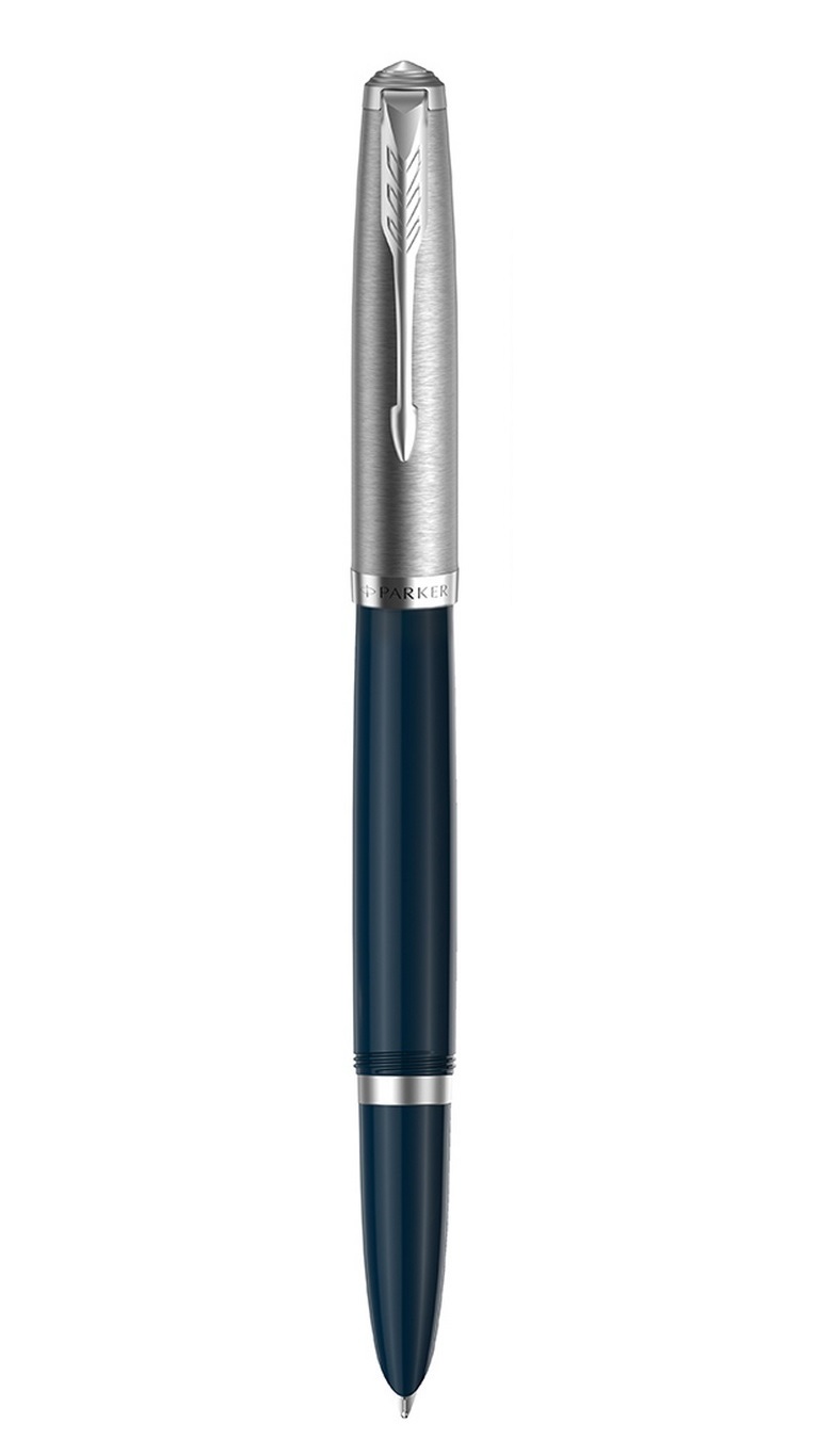 F51 (2123501) Ручка перьевая Parker 51 Core Midnight Blue CT F сталь нержавеющая
