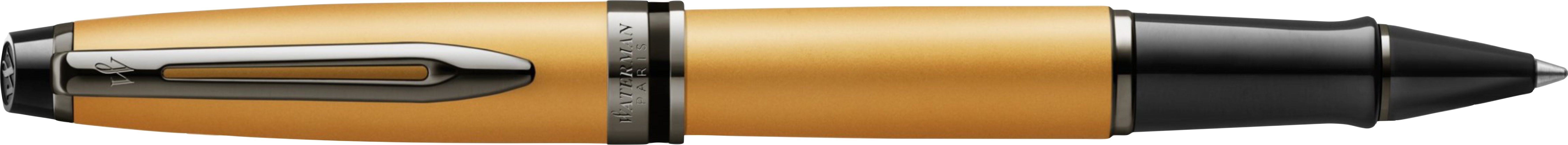 2119259 Ручка-роллер Waterman Expert Deluxe Metallic Gold RT F черные чернила подар.кор.