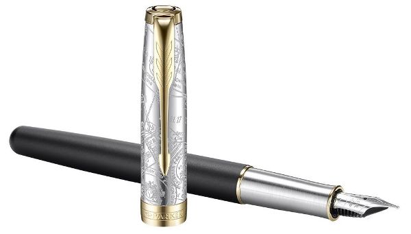 F541 (2054834) Ручка перьевая Parker Sonnet SE18  Matte Black GT F золото 18K