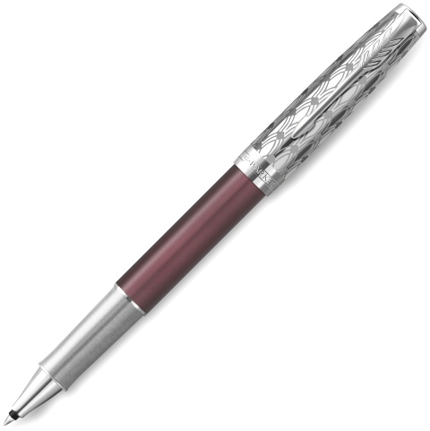 T537 (2119782) Ручка роллер Parker Sonnet Premium Metal Red CT F черные чернила