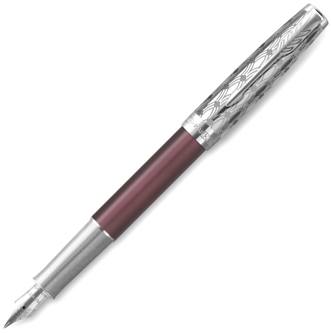 F537 (2119650) Перьевая ручка Parker Sonnet Premium Metal Red CT F золото 18К