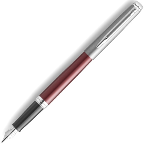 2146623 Ручка перьевая Waterman Hemisphere Matte SS Red CT F сталь нержавеющая