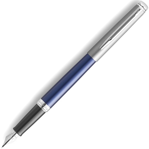 2146616 Ручка перьевая Waterman Hemisphere Matte SS Blue CT F сталь нержавеющая