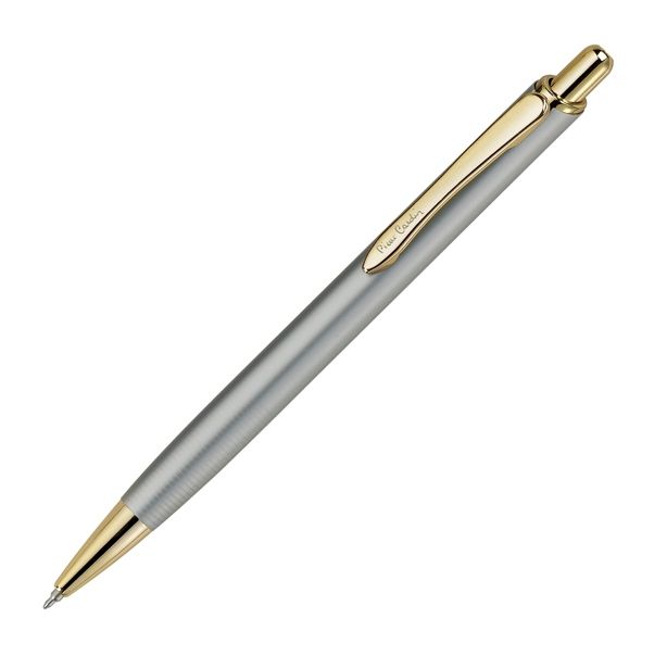 PC0881BP Шариковая ручка Pierre Cardin Gamme, корпус алюминий, серебр.матовый лак+золотистая отделка
