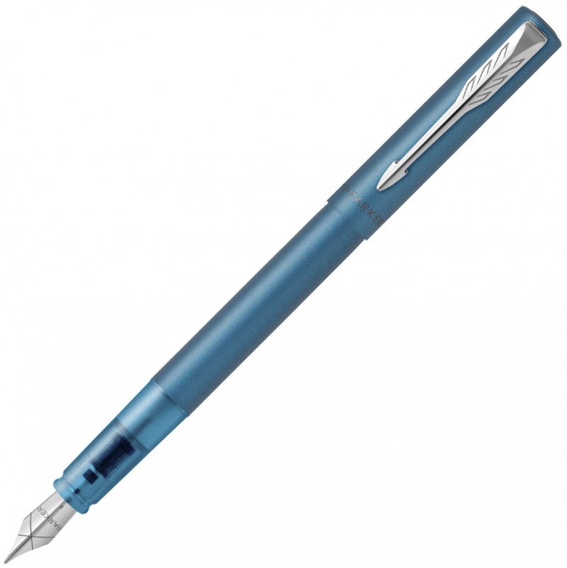 F21 (2159761) Ручка перьевая Parker Vector XL морской волны мет.F сталь нержавеющая