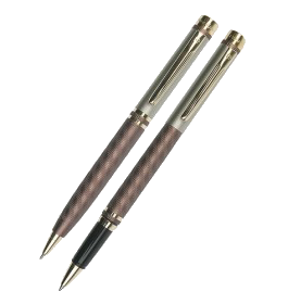 PC0824BP/RP Набор:шариковая ручка+роллер Pierre Cardin, корпус латунь, лак