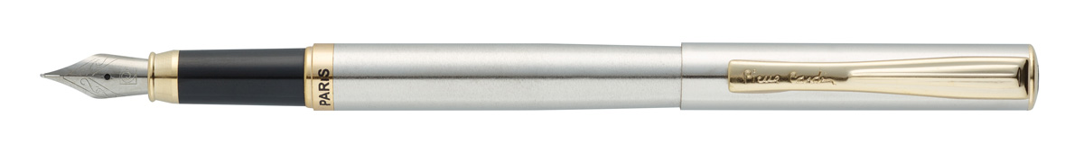 PC0865FP Ручка перьевая Pierre Cardin ECO. Корпус-латунь с сатинированным хромированным покрытием.