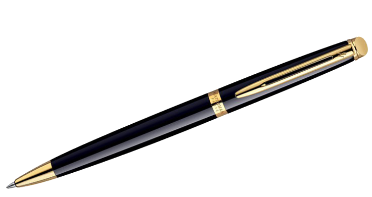 S0920670 Ручка шариковая Waterman Hemisphere Mars Black GT, нержавеющая сталь. позолота