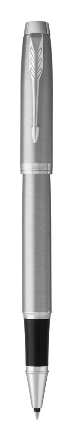 T319 (2143633) Ручка роллер Parker IM Essential Brushed Metal CT F черные чернила