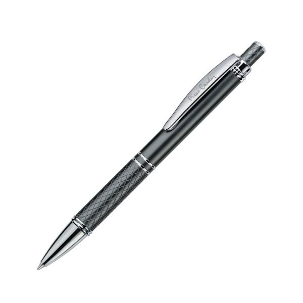 PC0897BP Шариковая ручка Pierre Cardin Gamme, корпус алюминий, серый.матовый лак+отделка хром