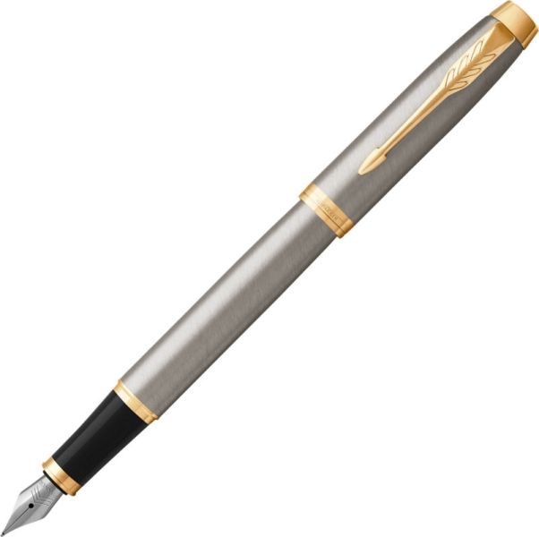 F321 (1931649) Ручка перьевая Parker IM Metal  Brushed Metal GT (F122S0856230)